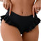 Rayson Slip Bikini da Donna Curvy Estate Semplice Pantaloni da Nuoto con Volant Costume da Bagno per Spiaggia e Piscina(Nero,S)