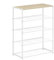 WOLTU Schuhregal mit 4 Ebenen, Schuhständer Metall, Schuhaufbewahrung platzsparend, Schuhorganizer für 12 Paar, Flur Wohnzimmer, 63x83x30 cm, weiß