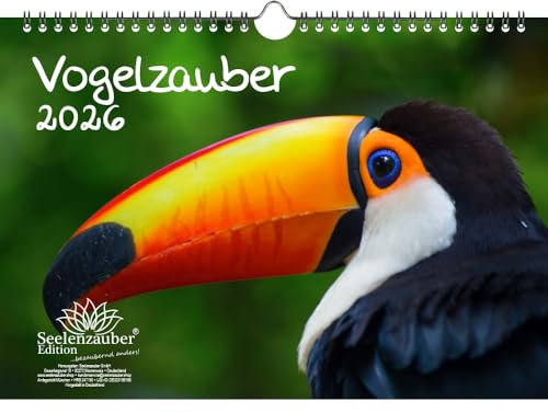 Vogelzauber DIN A4 Kalender für 2026 Vogel - Seelenzauber