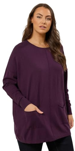 EVANS Curve Green Soft Touch Front Seam Jumper - Women's - Plus Size Curve