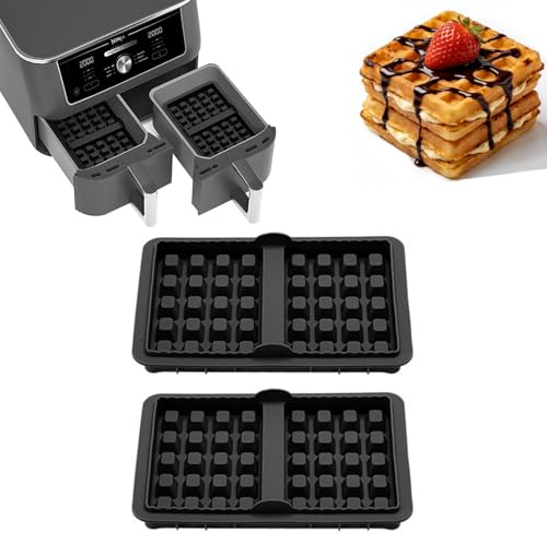 NINESPRING 2 piezas Airfryer accesorio gofrera para Ninja AF400EU, AF451EU, SL400EU y AF500DE doble bandeja de horno, accesorios para freidora de aire caliente, accesorios de silicona para gofrera