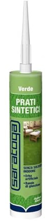 SARATOGA Silicone Sigillante Adesivo per Prati Sintetici Colore Verde 290ml