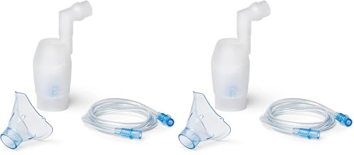OMRON NEB6021 Remplacement du masque enfant | Kit de remplacement d’aérosol pour nébuliseur OMRON X101 and X102 Total | masque enfant, tube d’air | accessoire d’origine OMRON (Lot de 2)