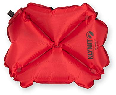 Klymit Aufblasbares Outdoor Campingkopfkissen Pillow X, 002751, Rot/Grau