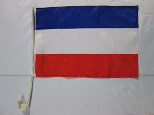 AZ FLAG - Autofahne Bundesrepublik Von Jugoslawien - 45x30 cm - Jugoslawische Autoflagge 30 x 45 Cm - Auto Flaggen
