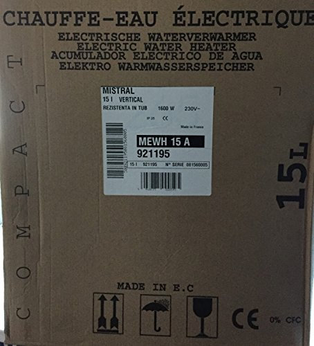 Termal 921 195 - calentador de agua eléctrico vertical 15L 230V 1600W
