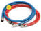 Washing Machine Stainless Steel Braided 90 degree elbow Water Supply Line Hoses - Premium 6 ft Burst Proof (2 pack) with Hot and Cold Color Coded PVC Layer for Insulation and Added Home Protection