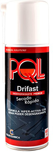 PQL Drifast - Desengrasante Premium 400 ml - Mezcla de disolventes no clorados con un alto poder desengrasante y de rápida evaporación.