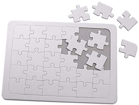 30 Piece Blank A4 Jigsaw Make Your Own Puzzle Kids Craft Activity (1 x Blank Puzzle)