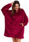 YEPLINS Übergroße Hoodie Sweatshirt, Decke Sweatshirt Damen Decken Hoodie,Plüsch Pullover Decke mit Kapuze Hoodie Blanket, Rot, Einheitsgröße