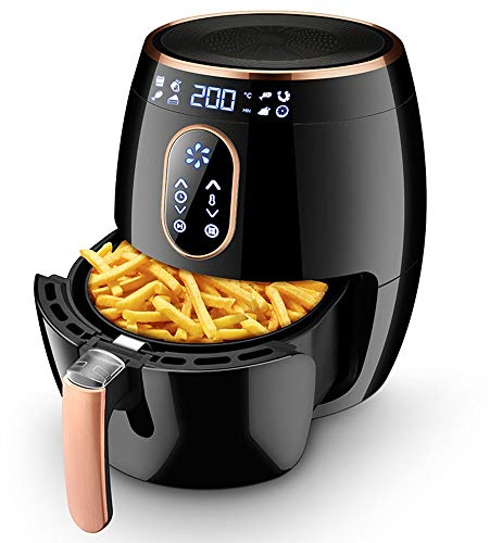 Xyanzi dianzhuguo Air Fryer, 1270W 7 In 1 Oil-free Healthy Fryer, Home Capacity Cooker, 120 Minutes Insulation - Red/Black (color : Black)