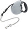 Idepet Einziehbare Heavy Duty Hundeleine für kleine und mittlere Hunde, Kettenverzahntes Stahlkettendesign 360° Tangle-Free Break-Lock-System 16-Fuß-Leine