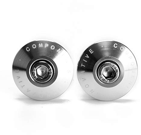 Bar End Motorrad UNIVERSAL Lenkergewichte Lenkerenden Alu Set Dekoration Ø22mm (7/8),Silber