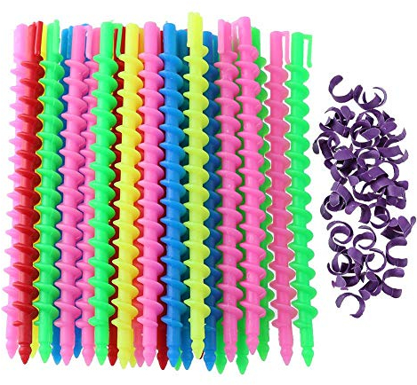 Demiawaking Lockenwickler Spirale Set Lockenwickler Langhaarwickler Haarwickler 175x6mm / 30 pezzi