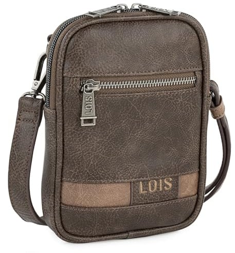 Men's Leather Crossbody Messenger Bag Stylish Herrentasche Umhängen Leder S