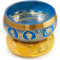 Tibetische Klangschale Set, mit Klöppel und Klangschalenkissen in Loktapapier Geschenk-Box. Singing Bowl aus Tibet (Horizon Blue)