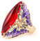 Hot Purple Emaille bunten Stein großen Ring für Frauen Mode Gold Meerjungfrau Königin Ring Verlobungsfeier Schmuck
