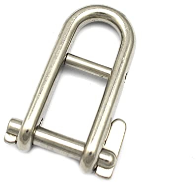 Schlüsselschäkel 6mm mit lösbarem Steg Edelstahl A4 Schäkel gerade extra lang