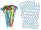 sourcing map 50Stk Nylon Kabelbinder Tags Etiketten Marker Selbstsichernd zum Markieren Organisieren Weiß/Rot/Grün/Blau/Gelb