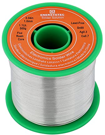 Lötdraht, Kolophonium, Flussmittelkern, elektronisches Löten, elektrisches Löten, elektrische Aktivität, Löten, Durchmesser 0,04 Gauge 1 mm, 500 g, kein Blei