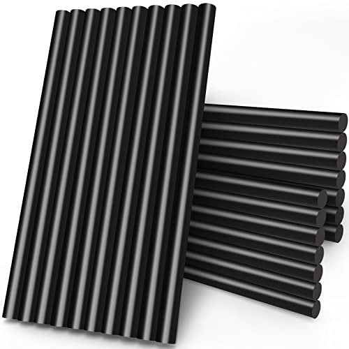 Manarty Black Craft Glue Gun Sticks, 0.43 Dia x 8 Long Full Size Hot Melt Glue Sticks for Fabric Adhesive Glue Sticks for DIY, Decoration, Car Dent Repair, Gluing Project, Wax Seal Stamp, 24 PCS