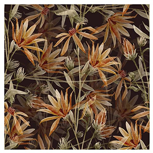 murando - Vlies Tapete Deko Panel Fototapete Blumen Wanddeko 10 m Tapetenrolle Mustertapete Wandtapete modern design Dekoration - Natur Blätter Botanik Garten wie gemalt b-B-10081-j-a