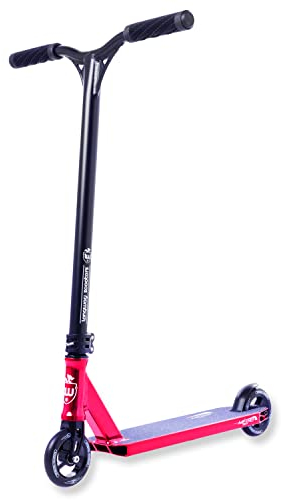 Longway Stunt Scooter – Metro Shift – Profi StuntScooter, IHC Compression, 6061 T6 Alu, Wide Deck, ABEC 9, 110mm Wheels mit Alu Core, PEG Cut, CNC-cuts, Freestyle Scooter, Funroller, Ruby