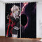 NUYSP Anime Gardinen mit ösen B 200 X H 160 cm Manga-Mädchen Schallschutz Polyester Vorhang Blickdicht für Mädchen Jugendzimmer Wohnzimmer Modern Dekoration Verdunkelung Vorhänge 2er Set