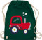 Turnbeutel Rucksack - Kinder Traktor - Unisize - Dunkelgrün - beutel mit kordelzug stoffbeutel kindergarten wechselkleidung gym bag turnbeutel+kinder+kindergarten baumwolltasche fahrzeug baumwolle