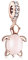 Amuefer Pink Glass Sea Turtle Dangle Charms 925 Sterling Silber Anhänger für Mädchen Frauen Armbänder Halsketten