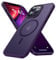 Maozis Strong Magnetic Designed for iPhone 13 Pro Case, [Compatible with Magsafe][Military Grade Drop Protection] Protective Shockproof Translucent Hard Slim Phone Case for iPhone 13 Pro, Deep Purple