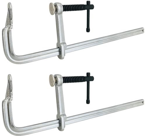 Sutekus Bar Clamps F Clamps 12 Inches Welding Clamps Forged Steel Bar Clamps for Woodworking, Metalworking and Welding, 2 Pack