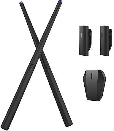 Desikixudy Elektronischer Stößel, digital, tragbar, für Kinder, Tenor Pocket Drum Stick Set mit Bluetooth-Adapter für Pedale