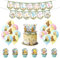 SMLHPARTY Party Deko Luftballons Deko Kuchen Topper Girlande Baby Shower Torten Deko Welcome Baby Banner, 2518RPH