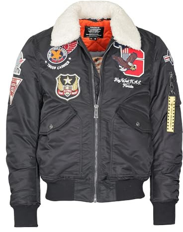 Top Gun Herren Bomberjacke Tg23002 Black,XXL
