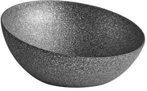 APS 30015 Frostfire - Cuenco (aluminio, antiadherente, diámetro de 26,5 cm, 1,9 L), color negro y plateado