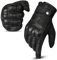 RideMaxx Motorradhandschuhe, echtes Leder, Motorradhandschuhe, schwarze Lederhandschuhe, Touchscreen, Biker-Handschuhe (Schwarz, M)