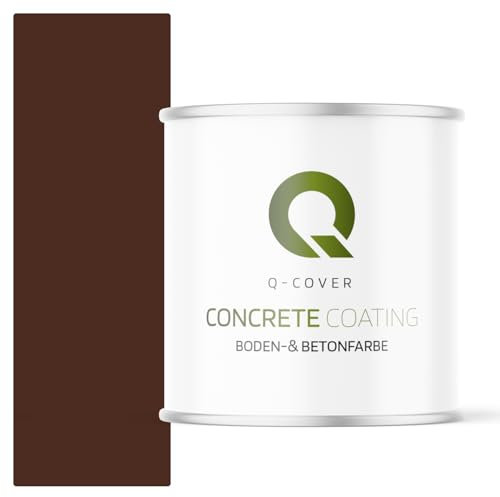 Q-COVER Bodenfarbe Betonfarbe Braun 2,5L Garagenboden Bodenbeschichtung für Innen Kellerfarbe Fußbodenfarbe