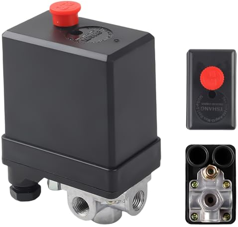 PRITOK 4 Loch Druckschalter Kompressor: Luftkompressor Druckschalter, Schalter Kompressor, Luftkompressor Steuerventil Regler, Druckschalter Steuerventil für Schnellen Druckabbau