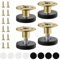 4 Piezas Patas Regulables, Patas Regulables para Muebles de 27-40 mm, Patas Regulables para Mesa, Pies de Mueble Regulables en Altura, Pueden Taladrar O Autoadhesivo, Pies para Mesas, Gabinetes