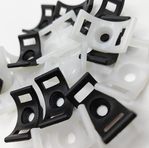 Gabex® 100 bis 1000 Stück Kabelbinderhalter Schraubsockel für Kabelbinder Kabelhalter (100 Stück, schwarz)