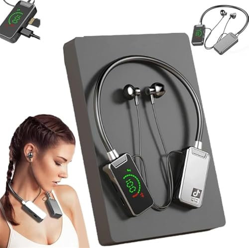 Cuffie wireless con scheda audio per streaming live, scheda audio wireless, trasmissione live e editing audio, cuffie Bluetooth wireless con display, impermeabili, adatte per cantare (nero