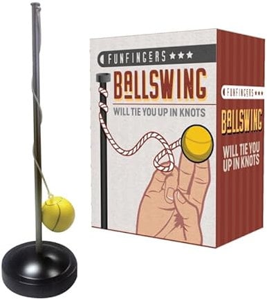 Funfingers Ballswing Finger Swing Game with Ball, 9 cm Pole with Suction Base