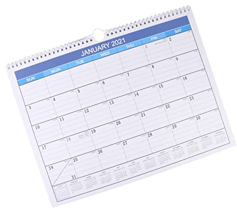 Generisch 1 Stk Kalender desk calendar jahrestag dä plan Pläne Tischdekoration the plan plans planzenklemme moon calendar Anhänger Agenda 2021 Planer täglich Monat jährlich Woche Papier Blue