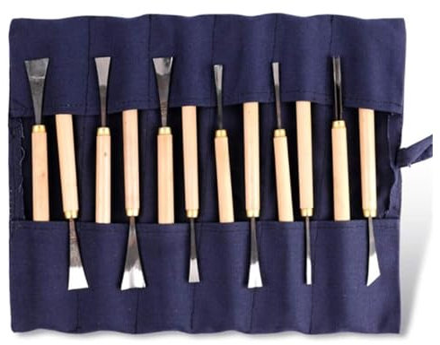 MYUYEE Holzskulpturwerkzeug Holzschnitzwerkzeug-SetHolzskulptur-Schnitzmeißel-Werkzeugset mit Aufbewahrungskoffer Geschenke,