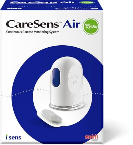 CareSens Air CGM - continuous glucose monitoring system - 15 day use. Slim, light, accurate and easy to use, all in one device.
