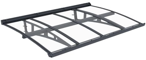 WESTMANN Vordach Caron A 100x150x31cm Anthrazit Aluminium wetterfest | Die kristallklaren Polycarbonat-Paneele eignen sich vielseitig als Regenschutz für Haustür, Fenster oder Unterstand.