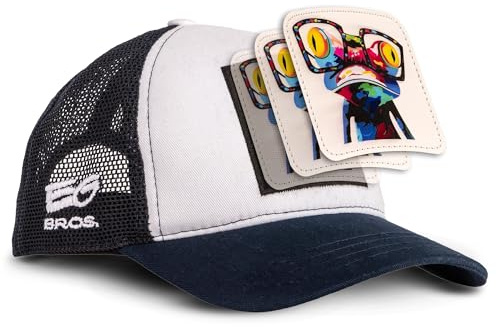 EG BROS Trucker Cap Kinder – Mit austauschbarem Logo für individuelle Styles – Personalisierbare Mesh-Cap für Jungen, Mädchen & Teenager – Größenverstellbar, atmungsaktiv & ideal für Sommer & Freizeit