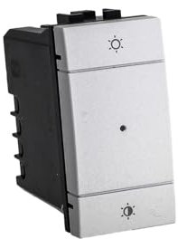 Pulsante Dimmer Connesso Smart WiFi, Compatibile con Bticino Living, Colore Grigio, App Tuya, 220V Max 150W, Con Funzione Deviatore Invertitore