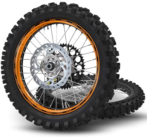 Adhesivos para llantas compatibles con KTM SX SXF EXC EXC-F Gráficos para Motocross Enduro Ruedas de 18 19 21 Pulgadas para todos los modelos, años y cilindradas (mate)